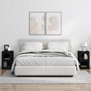 vidaXL Éjjeli asztal 2 pcs Fekete 29.5 x 35 x 50 cm Faanyag