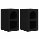 vidaXL Éjjeli asztal ELST 2 db Fekete 29,5 x 33,5 x 50 cm Faanyag