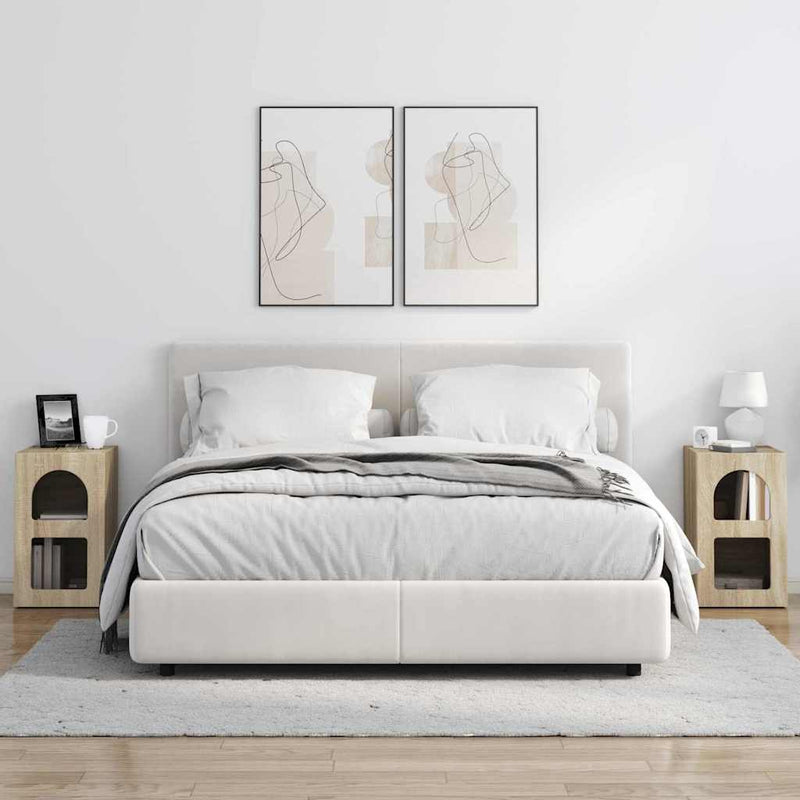 vidaXL Éjjeli asztal 2 pcs Sonoma tölgy 29.5 x 35 x 50 cm Faanyag