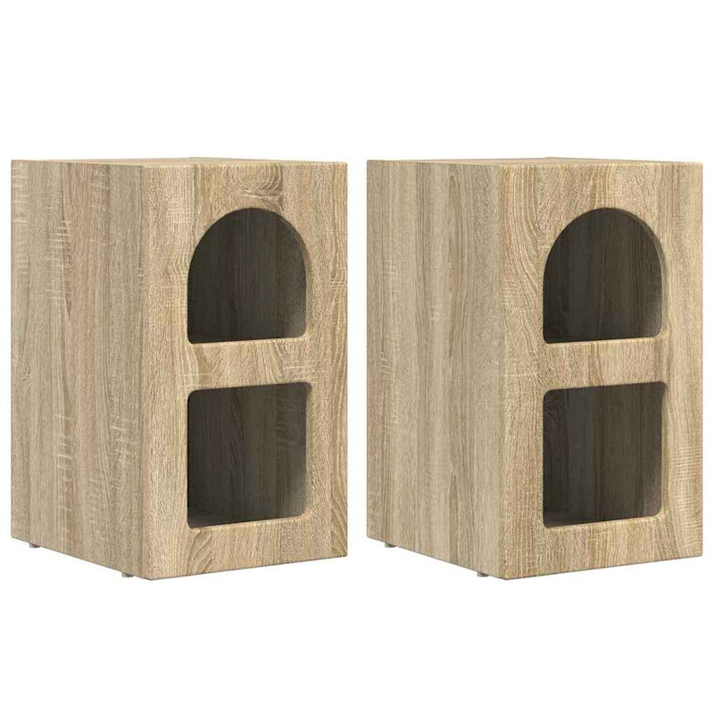 vidaXL Éjjeli asztal 2 pcs Sonoma tölgy 29.5 x 35 x 50 cm Faanyag