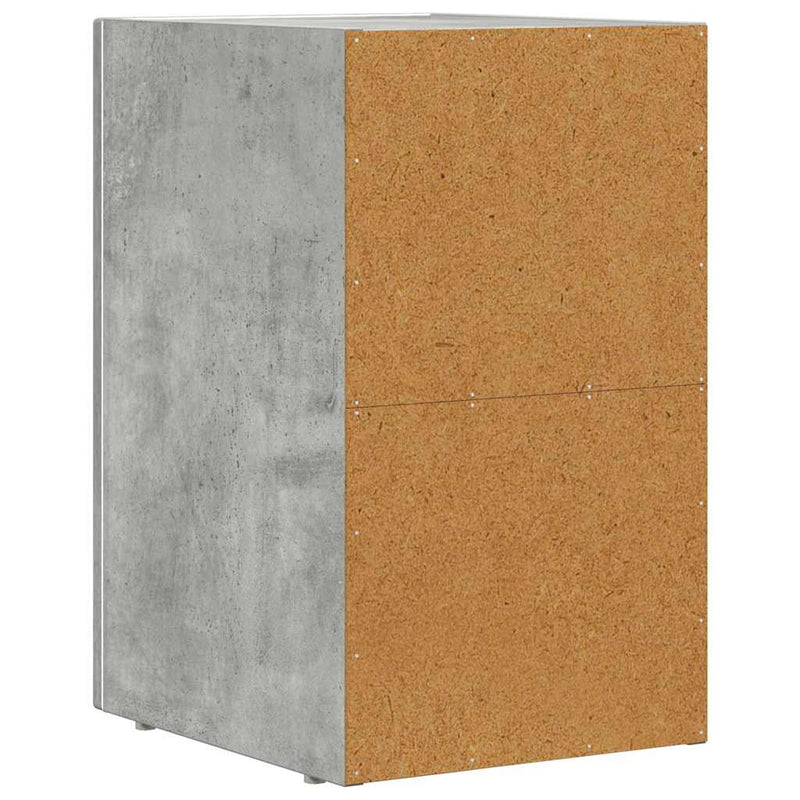 vidaXL Éjjeli asztal Beton Szürke 29.5 x 35 x 50 cm Faanyag