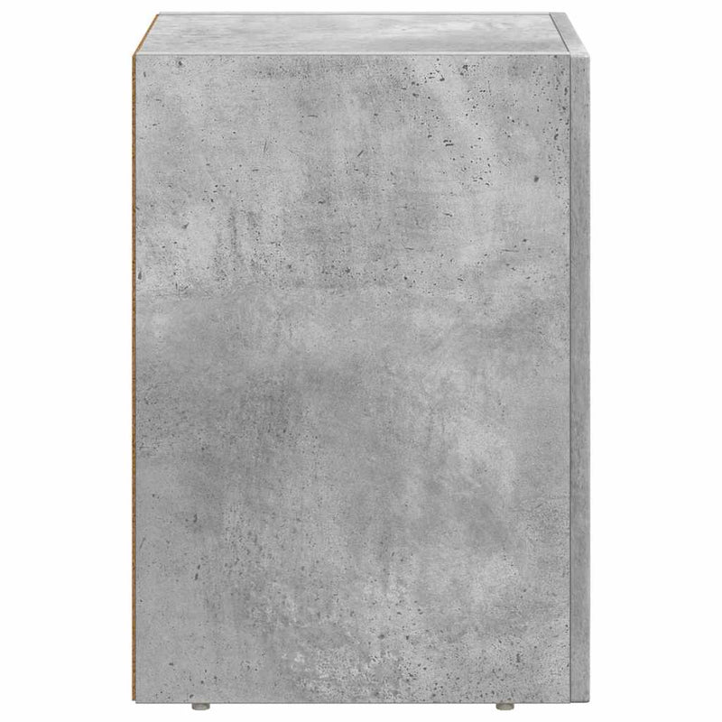 vidaXL Éjjeli asztal Beton Szürke 29.5 x 35 x 50 cm Faanyag