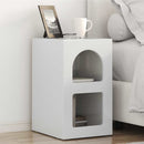 vidaXL Éjjeli asztal ELST Magas Fényű Fehér 29,5 x 33,5 x 50 cm
