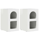 vidaXL Éjjeli asztal ELST 2 db Magas Fényű Fehér 29,5 x 33,5 x 50 cm