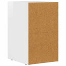 vidaXL Éjjeli asztal ELST 2 db Magas Fényű Fehér 29,5 x 33,5 x 50 cm