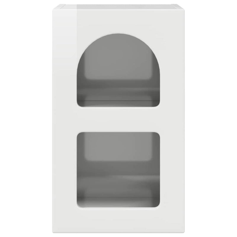 vidaXL Éjjeli asztal 2 pcs Magas Fényű Fehér 29.5 x 35 x 50 cm Faanyag