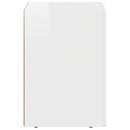 vidaXL Éjjeli asztal 2 pcs Magas Fényű Fehér 29.5 x 35 x 50 cm Faanyag