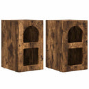 vidaXL Éjjeli asztal 2 pcs Füstölt tölgy 29,5 x 33,5 x 50 cm Faanyag