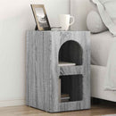 vidaXL Éjjeli asztal ELST Szürke Sonoma 29,5 x 33,5 x 50 cm Szerelt Fa