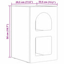 vidaXL Éjjeli asztal ELST Szürke Sonoma 29,5 x 33,5 x 50 cm Szerelt Fa