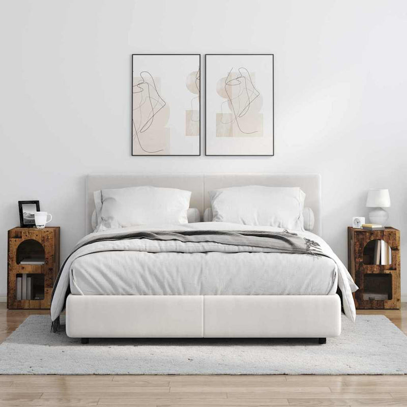 vidaXL Éjjeli asztal 2 pcs Öreg fa 29.5 x 35 x 50 cm Faanyag