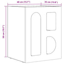 vidaXL Éjjeli asztal ELST Fehér 40 x 35 x 50 cm Szerelt Fa