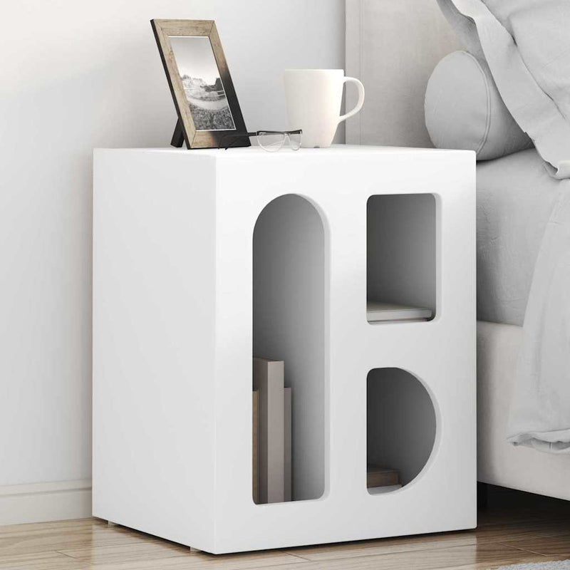 vidaXL Éjjeli asztal 2 pcs Fehér 40 x 35 x 50 cm Faanyag