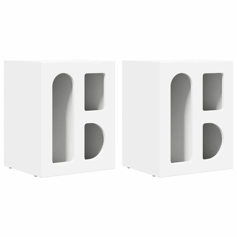 vidaXL Éjjeli asztal 2 pcs Fehér 40 x 35 x 50 cm Faanyag