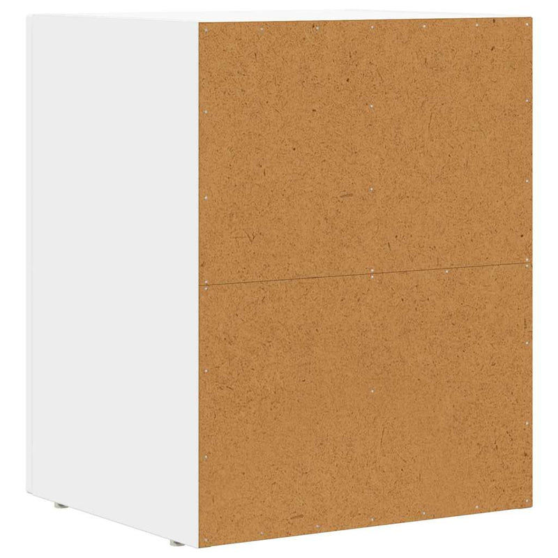 vidaXL Éjjeli asztal 2 pcs Fehér 40 x 35 x 50 cm Faanyag
