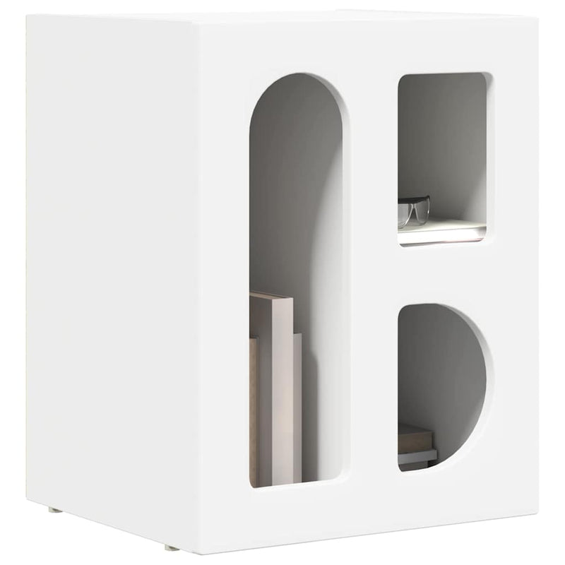 vidaXL Éjjeli asztal 2 pcs Fehér 40 x 35 x 50 cm Faanyag