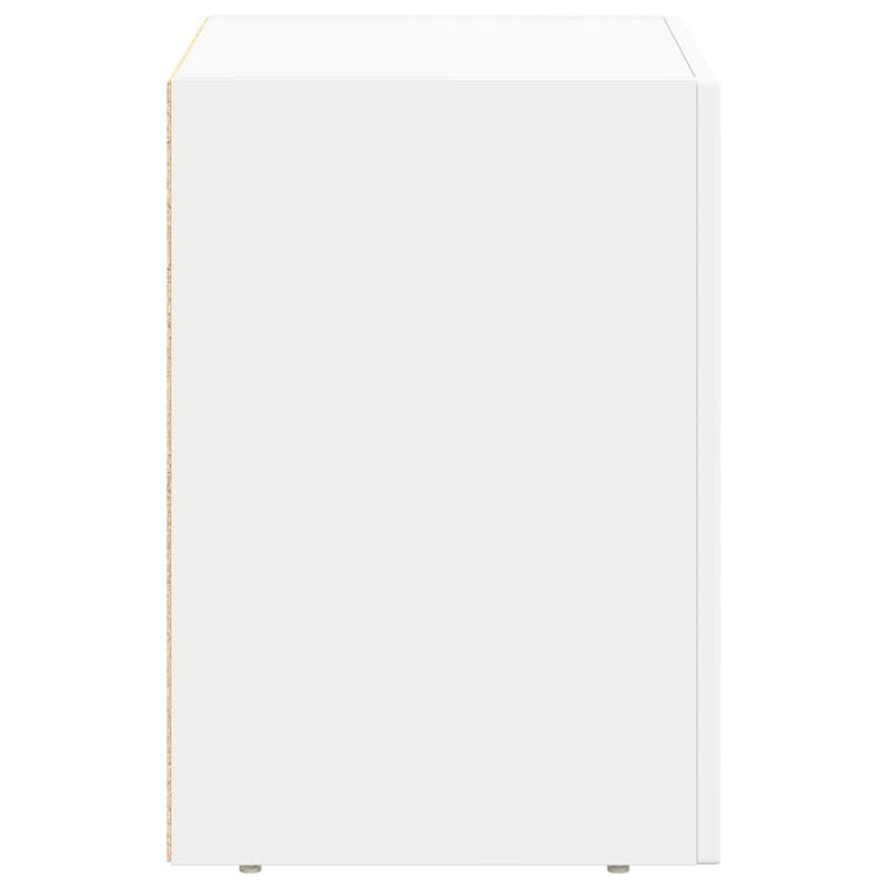 vidaXL Éjjeli asztal 2 pcs Fehér 40 x 35 x 50 cm Faanyag