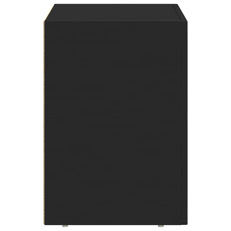 vidaXL Éjjeli asztal 2 pcs Fekete 40 x 35 x 50 cm Faanyag