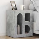 vidaXL Éjjeli asztal Beton Szürke 40 x 35 x 50 cm Faanyag