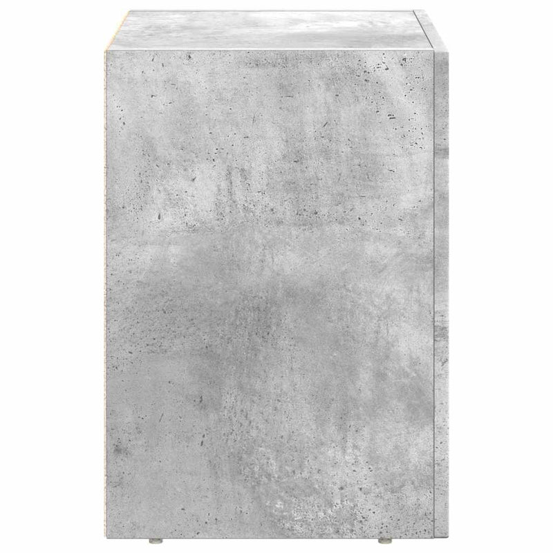 vidaXL Éjjeli asztal Beton Szürke 40 x 35 x 50 cm Faanyag