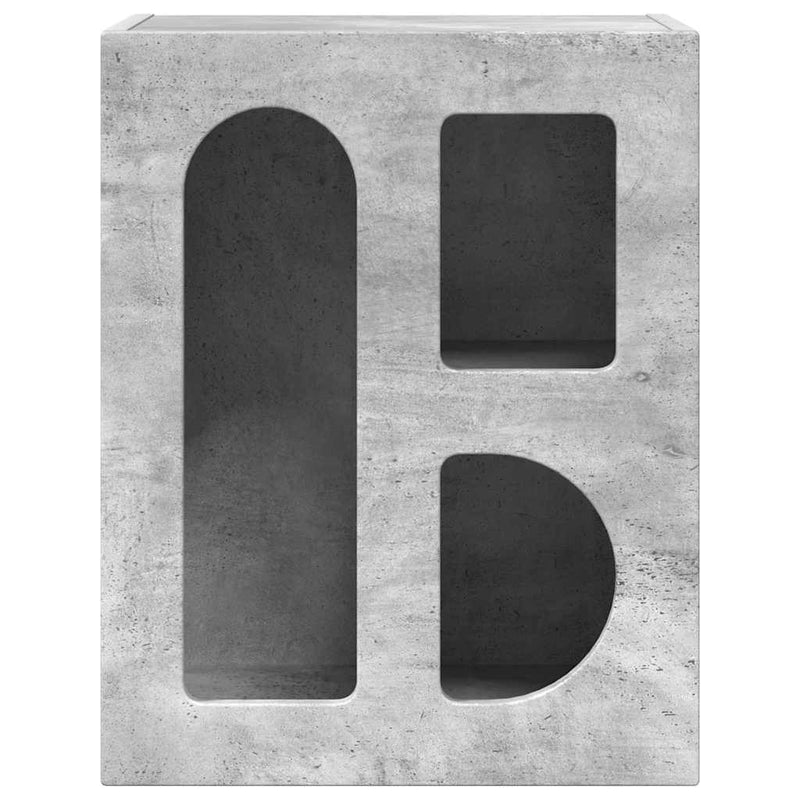 vidaXL Éjjeli asztal 2 pcs Beton Szürke 40 x 35 x 50 cm Faanyag