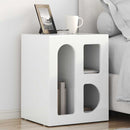 vidaXL Éjjeli asztal ELST 2 db Magas Fényű Fehér 40 x 35 x 50 cm