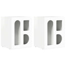 vidaXL Éjjeli asztal 2 pcs Magas Fényű Fehér 40 x 35 x 50 cm Faanyag