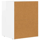 vidaXL Éjjeli asztal ELST 2 db Magas Fényű Fehér 40 x 35 x 50 cm