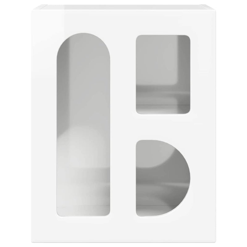 vidaXL Éjjeli asztal 2 pcs Magas Fényű Fehér 40 x 35 x 50 cm Faanyag