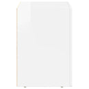 vidaXL Éjjeli asztal 2 pcs Magas Fényű Fehér 40 x 35 x 50 cm Faanyag