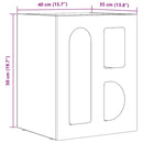 vidaXL Éjjeli asztal Öreg fa 40 x 35 x 50 cm Faanyag