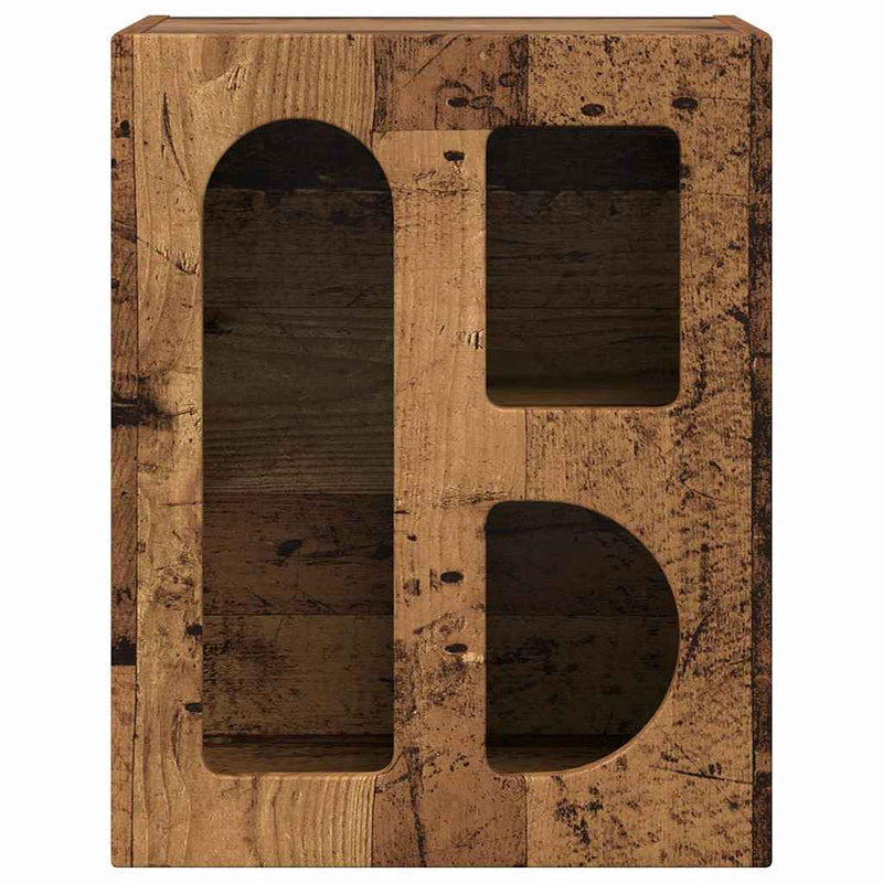 vidaXL Éjjeli asztal 2 pcs Öreg fa 40 x 35 x 50 cm Faanyag