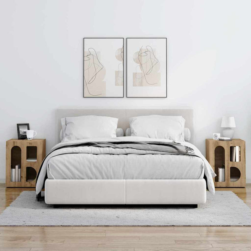 vidaXL Éjjeli asztal 2 pcs Artisan tölgy 40 x 35 x 50 cm Faanyag