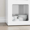 vidaXL Széf ELST Magas Fényű Fehér 59 x 35 x 80.5 cm Faanyag