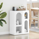 vidaXL Széf ELST Magas Fényű Fehér 59 x 35 x 80.5 cm Faanyag