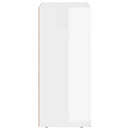 vidaXL Széf ELST Magas Fényű Fehér 59 x 35 x 80.5 cm Faanyag