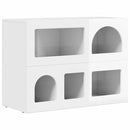 vidaXL Széf ELST Magas Fényű Fehér 80,5 x 35 x 59 cm Faanyag