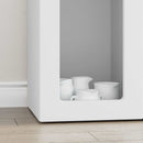 vidaXL Széf ELST Fehér 59 x 35 x 100,5 cm Faanyag