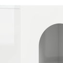 vidaXL Széf ELST Magas Fényű Fehér 100 x 35 x 59 cm Faanyag