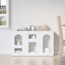 vidaXL Széf ELST Magas Fényű Fehér 100 x 35 x 59 cm Faanyag