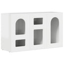 vidaXL Széf ELST Magas Fényű Fehér 100 x 35 x 59 cm Faanyag