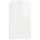 vidaXL Széf ELST Magas Fényű Fehér 100 x 35 x 59 cm Faanyag