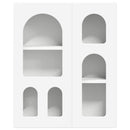 vidaXL Függő szekrény polcokkal ELST Fehér 59 x 20 x 71.5 cm Faanyag
