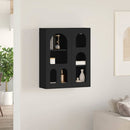 vidaXL Függő szekrény ELST Fekete 59 x 20 x 71,5 cm Szerelt Fa