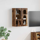 vidaXL Függő szekrény polcokkal ELST Öreg fa 59 x 20 x 71.5 cm Faanyag