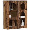vidaXL Függő szekrény polcokkal ELST Öreg fa 59 x 20 x 71.5 cm Faanyag