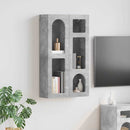 vidaXL Függő szekrény ELST Betonszürke 59 x 20 x 100 cm Szerelt Fa