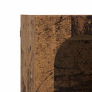 vidaXL Függő szekrény polcokkal ELST Öreg fa 59 x 20 x 100 cm Faanyag