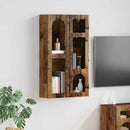 vidaXL Függő szekrény polcokkal ELST Öreg fa 59 x 20 x 100 cm Faanyag