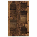 vidaXL Függő szekrény polcokkal ELST Öreg fa 59 x 20 x 100 cm Faanyag